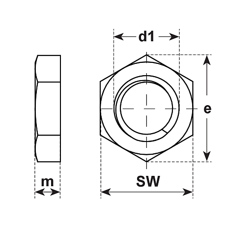 Sechskantmuttern ~0,5 d INOX A4 DIN 431 R [SimilarCatItems.CatItem.ArtName2]