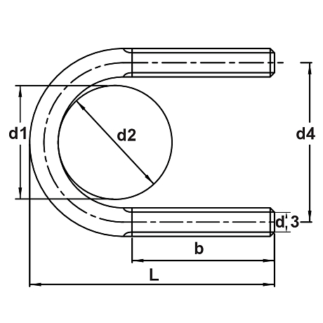Etrier en acier rond INOX A2 DIN 3570 [SimilarCatItems.CatItem.ArtName2]