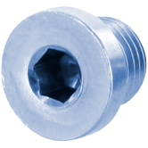 Bouchons filetés 6 pans-creux zingué-bleu DIN 908 