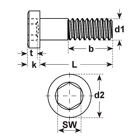 Vis tête basse cylindrique Imbus INOX A2 DIN7984 [SimilarCatItems.CatItem.ArtName2]