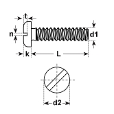 Flachkopfschrauben Messing blank DIN 85 A 