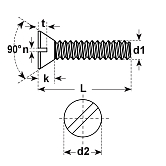 Senkschrauben 90° Aluminium DIN 963 