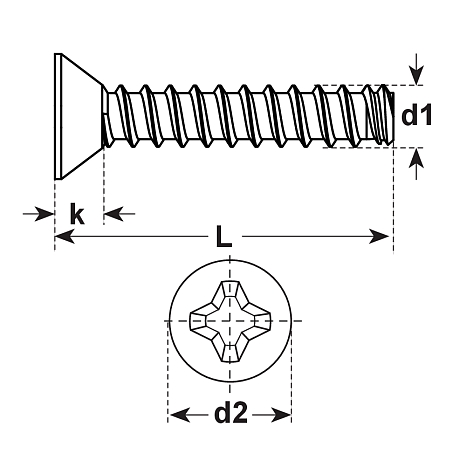 Vis thermoplastiques tête fraisée INOX A2 [SimilarCatItems.CatItem.ArtName2]