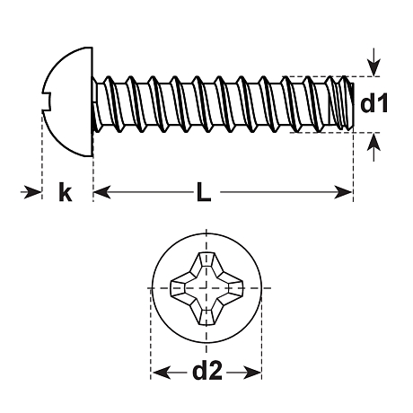 Vis thermoplastiques tête bombée INOX A2 [SimilarCatItems.CatItem.ArtName2]