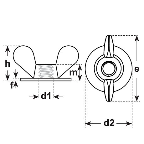 Flügelmuttern Scheibe PA 6.6 natur/weiss [LastViewedItems.CatItem.ArtName2]