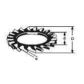 Ranelle di sicurezza dentate in bronzo ~DIN 6798 A 