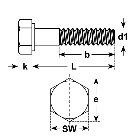 Sechskantschrauben Stahl fvz ISO 4014 5.6 [LastViewedItems.CatItem.ArtName2]