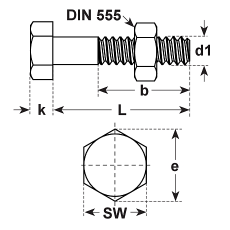 Vis pour construct° métallique 3.6/4.6 ZF DIN 7990 [SimilarCatItems.CatItem.ArtName2]