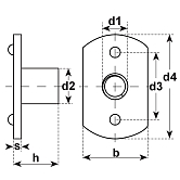 Dadi a saldare in acciaio lucido 