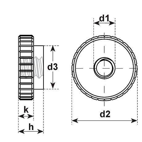 Rändelmuttern Stahl vz DIN 467 5 [SimilarCatItems.CatItem.ArtName2]