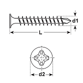 Viti per cartongesso GYPSO 221 acciaio pho 
