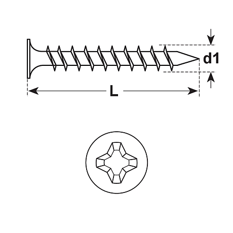 Vis fixation rapide GYPSO 212 Acier phosphatisé [SimilarCatItems.CatItem.ArtName2]