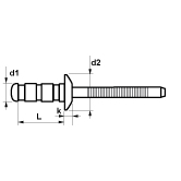Rivetti multifix FIXI Testa tonda Alluminio / Acci aio