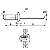 Rivetti a strappo MFX Multigrip 1001 RK allu/acc 
