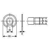 Molle ad anello in acciaio per molle HRc 46-52 ZN 