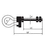 Vis de sécurité à bascule + 2 écrous acier Zb 