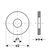 Rondelles bombées pour plaques Eternit ondulées zi ngué-olive