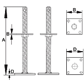 Stützfuss GH D 5 Stahl vz 
