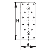 GH-Flachverbinder Stahl vz 