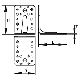 GH-Winkelverbinder Typ 65 Stahl vz 