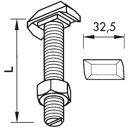 Vis à tête marteau avec écrou 40/22 8.8 ZF [SimilarCatItems.CatItem.ArtName2]