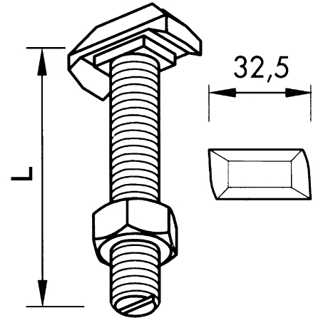 Vis à tête marteau avec écrou 40/22 8.8 ZF [SimilarCatItems.CatItem.ArtName2]