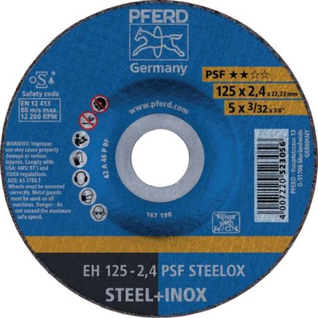 Disco da taglio PFERD EH PSF STEELOX [SimilarCatItems.CatItem.ArtName2]