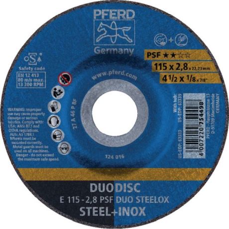 Trenn- und Schruppscheibe PFERD DUODISC® INOX DUO [SimilarCatItems.CatItem.ArtName2]