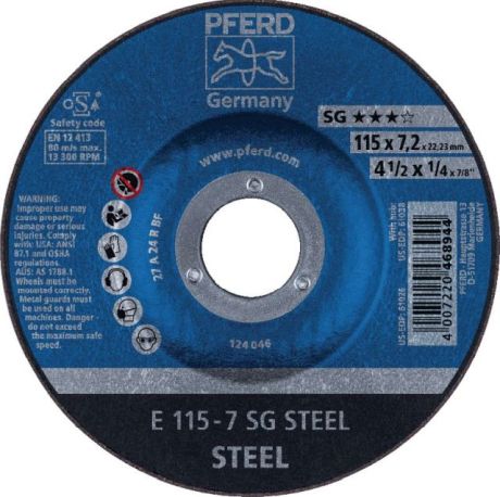 Schruppscheibe für Stahl PFERD R SG [SimilarCatItems.CatItem.ArtName2]