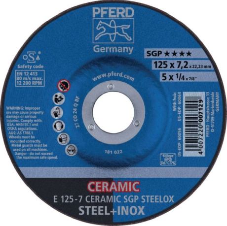 Schruppscheibe PFERD CERAMIC SGP STEELOX [SimilarCatItems.CatItem.ArtName2]