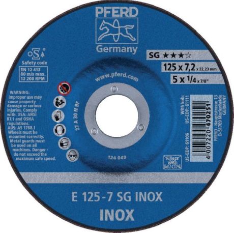 Disque à ébarber pour INOX PFERD N SG-INOX [SimilarCatItems.CatItem.ArtName2]