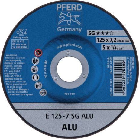 Disco di sgrossatura PFERD SG ALU [SimilarCatItems.CatItem.ArtName2]