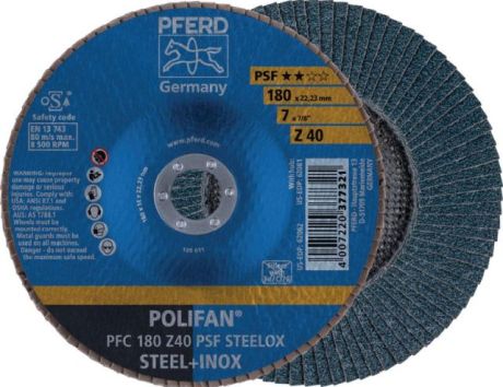 Disque à lamelles PFERD POLIFAN® PSF STEELOX [SimilarCatItems.CatItem.ArtName2]