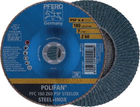 Fächerschleifscheibe PFERD POLIFAN® PSF STEELOX [SimilarCatItems.CatItem.ArtName2]