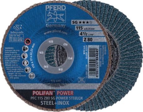 ächerschleifscheibe PFERD POLIFAN® SG POWER STEELO [SimilarCatItems.CatItem.ArtName2]