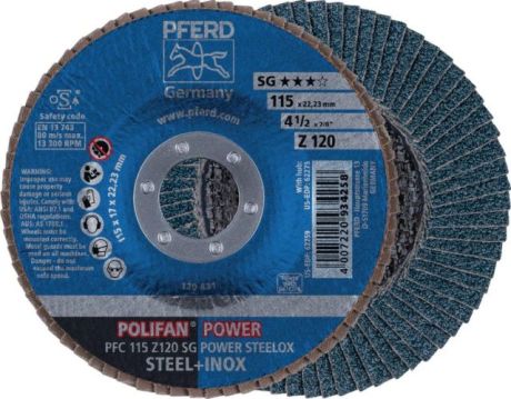 ächerschleifscheibe PFERD POLIFAN® SG POWER STEELO [SimilarCatItems.CatItem.ArtName2]