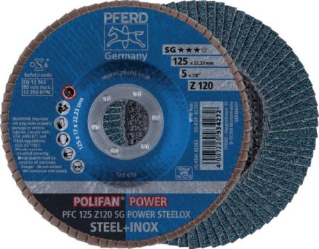 Disque à meuler PFERD POLIFAN® SG POWER STEELOX [SimilarCatItems.CatItem.ArtName2]