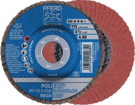 Disco lamellare PFERD POLIFAN® A-COOL SG INOX + AL [SimilarCatItems.CatItem.ArtName2]