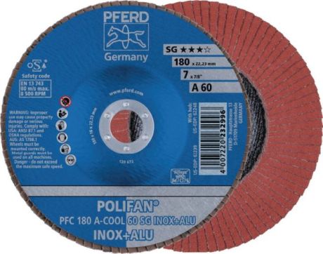 Disco lamellare PFERD POLIFAN® A-COOL SG INOX + AL [SimilarCatItems.CatItem.ArtName2]