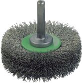 Brosse circulaire sur tige en fil d'acier inoxydab 
