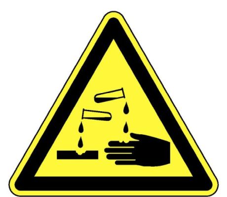 Panneaux d'avertissement 100 mm substances corrosi [SimilarCatItems.CatItem.ArtName2]