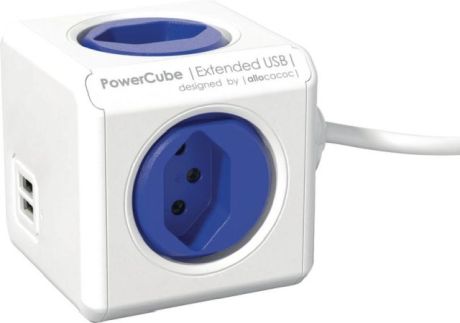 Mehrfach-Steckdose ALLOCACOC USB blau [SimilarCatItems.CatItem.ArtName2]