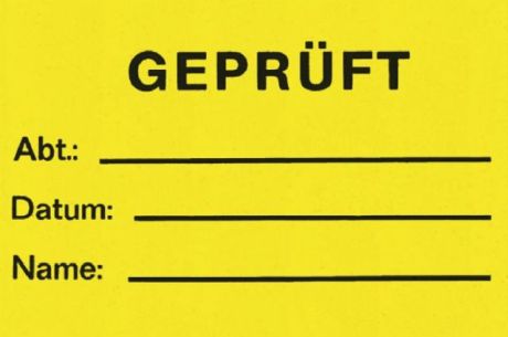 Prüfmarkierer Bogen zu 10 Etiketten [SimilarCatItems.CatItem.ArtName2]