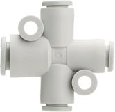 Raccord enfichable en croix SMC KQ2T avec 3 réduct 