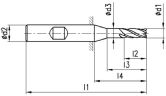 FRANKEN Fresa angolare in HSS 1318C TiCN HSS-CoPM 