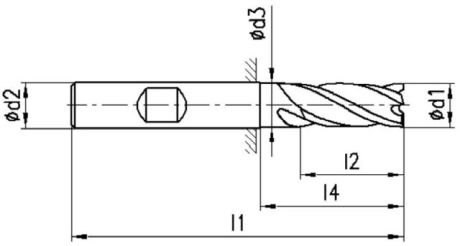 FRANKEN Fraises d'angle HSS 1306C TiCN DIN 844L HS [SimilarCatItems.CatItem.ArtName2]