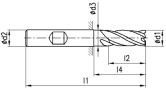 FRANKEN Fresa angolare HSS 1306C TiCN DIN 844L HSS 