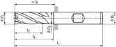 FRANKEN Fresa angolare in HSS 1578L Alcrona DIN 84 