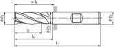 FRANKEN Fraises d'angle HSS 1391LAlcrona DIN844 HS 