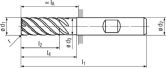 FRANKEN Fraises d'angle HSS TiNox-Cut 1390A T DIN8 